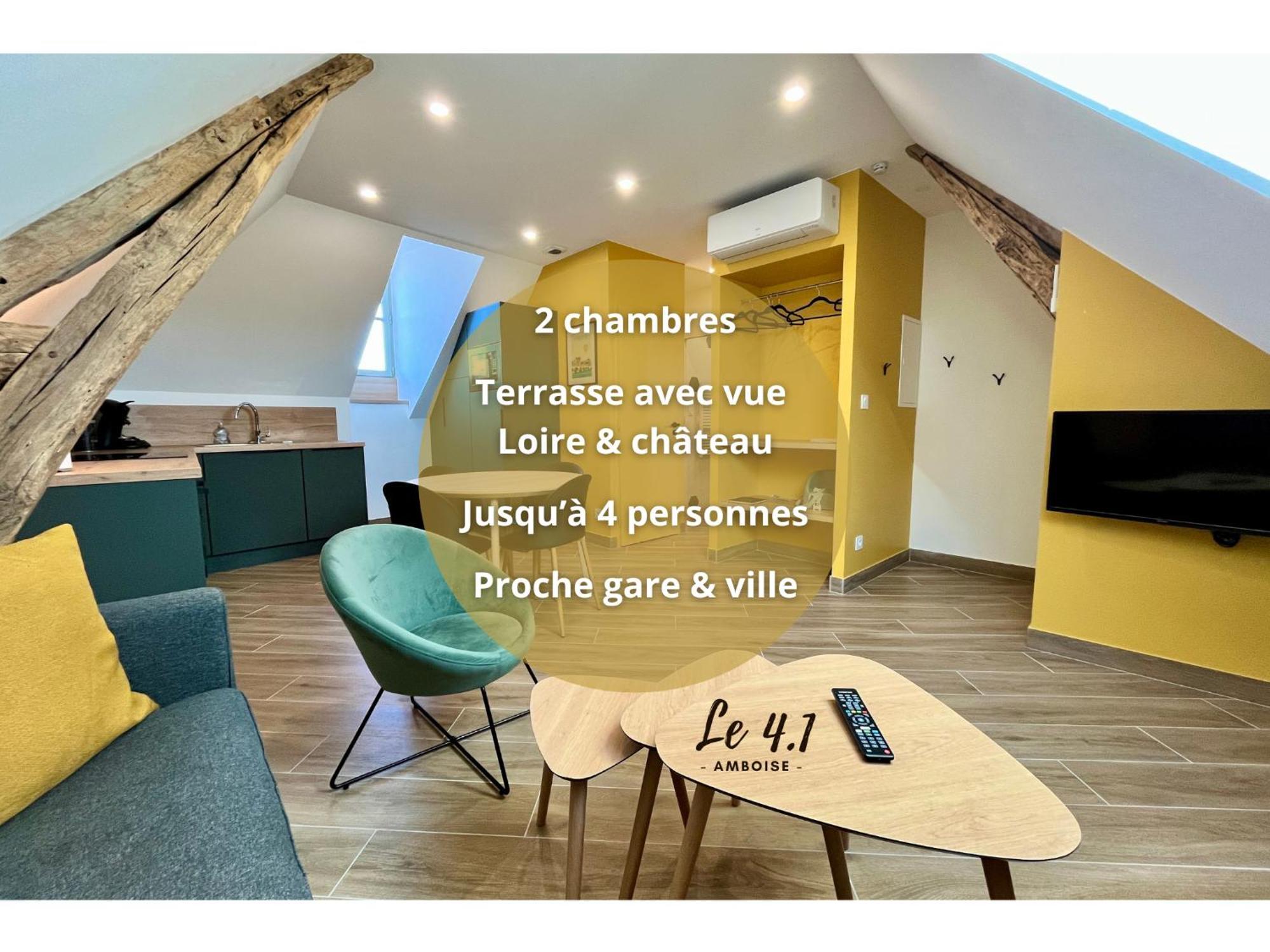 T3 Climatise Face Loire Et Chateau L'Appart Du 4-1 阿姆博斯 外观 照片